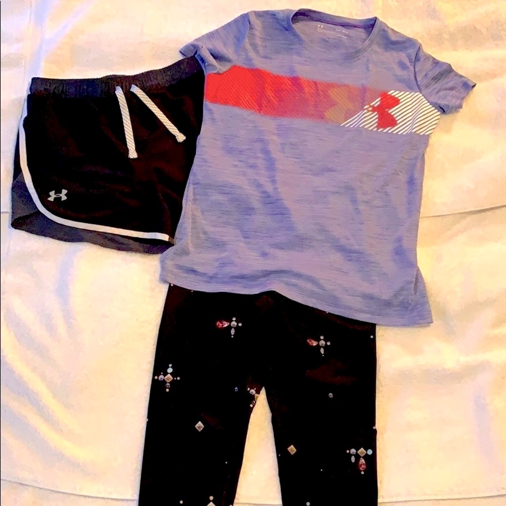 Sporty Girls 3-piece Bundle YLG/XS Under Armour/Victoria Secret Sport.